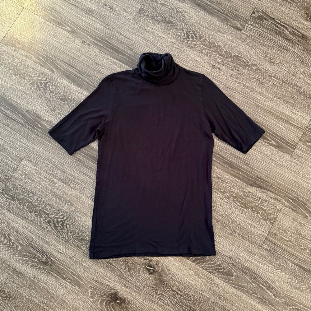 Majestic Filatures Soft Touch Elbow-Sleeve Turtleneck